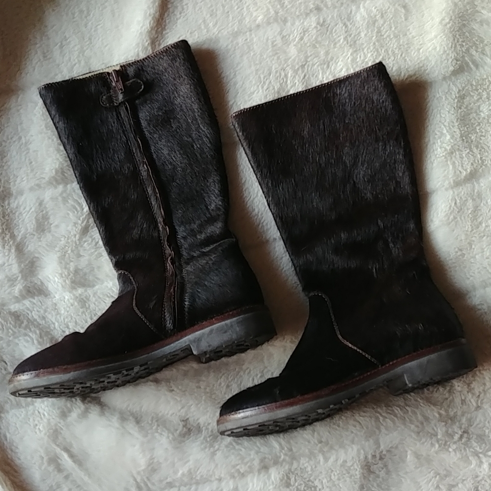 Gallucci fur hide girls boots